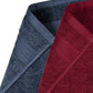 Soft Comfort 4 Pc Hand Towel, Wine Red & Navy| 509 GSM Cotton Super Absorbent