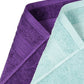 Soft Comfort 4 Pc Hand Towel, Nile Blue & Plum| 509 GSM Cotton Super Absorbent