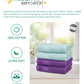 Soft Comfort 4 Pc Hand Towel, Nile Blue & Plum| 509 GSM Cotton Super Absorbent