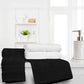 Soft Comfort 4 Pc Hand Towel, Black & White| 509 GSM Cotton Super Absorbent