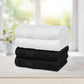 Soft Comfort 4 Pc Hand Towel, Black & White| 509 GSM Cotton Super Absorbent