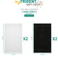 Soft Comfort 4 Pc Hand Towel, Black & White| 509 GSM Cotton Super Absorbent