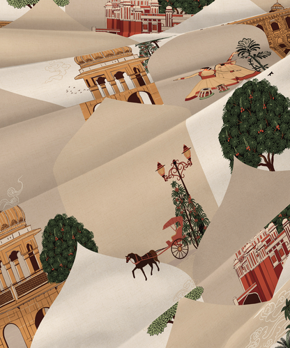 Classic Safarnama King Bedsheet Gift Box| Awadhi Ride | 210 TC Cotton| 2 Pillow Covers