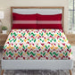 Urban Comfort Queen Bedsheet Set, Trippy Triangles Red |144 TC Cotton| 2 Pillow Covers