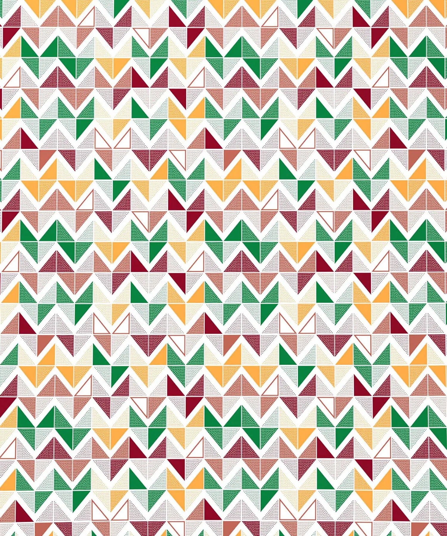 Urban Comfort Queen Bedsheet Set, Trippy Triangles Red |144 TC Cotton| 2 Pillow Covers