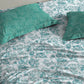 Urban Comfort Queen Bedsheet Set, Juliet Blue |144 TC Cotton| 2 Pillow Covers