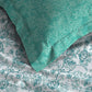 Urban Comfort Queen Bedsheet Set, Juliet Blue |144 TC Cotton| 2 Pillow Covers