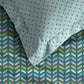 Urban Comfort Queen Bedsheet Set, Party Mood Teal |144 TC Cotton| 2 Pillow Covers