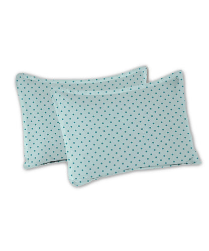 Urban Comfort Queen Bedsheet Set, Party Mood Teal |144 TC Cotton| 2 Pillow Covers
