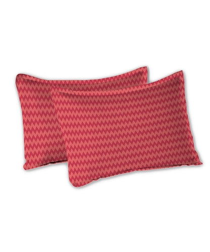 Urban Comfort Queen Bedsheet Set, Sunset Magenta |144 TC Cotton| 2 Pillow Covers