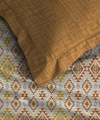 Urban Comfort Single Bedsheet Set, Aria Yellow |144 TC Cotton| 1 Pillow Covers