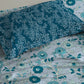 Urban Comfort Single Bedsheet Set, Desert Gardern Blue |144 TC Cotton| 1 Pillow Covers
