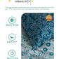 Urban Comfort Single Bedsheet Set, Desert Gardern Blue |144 TC Cotton| 1 Pillow Covers