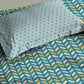 Urban Comfort Single Bedsheet Set, Party Mood Teal|144 TC Cotton| 1 Pillow Covers