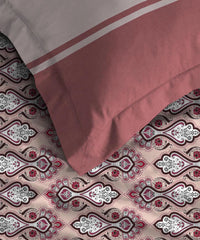 Urban Comfort Single Bedsheet Set, Delicate Blush |144 TC Cotton| 1 Pillow Covers