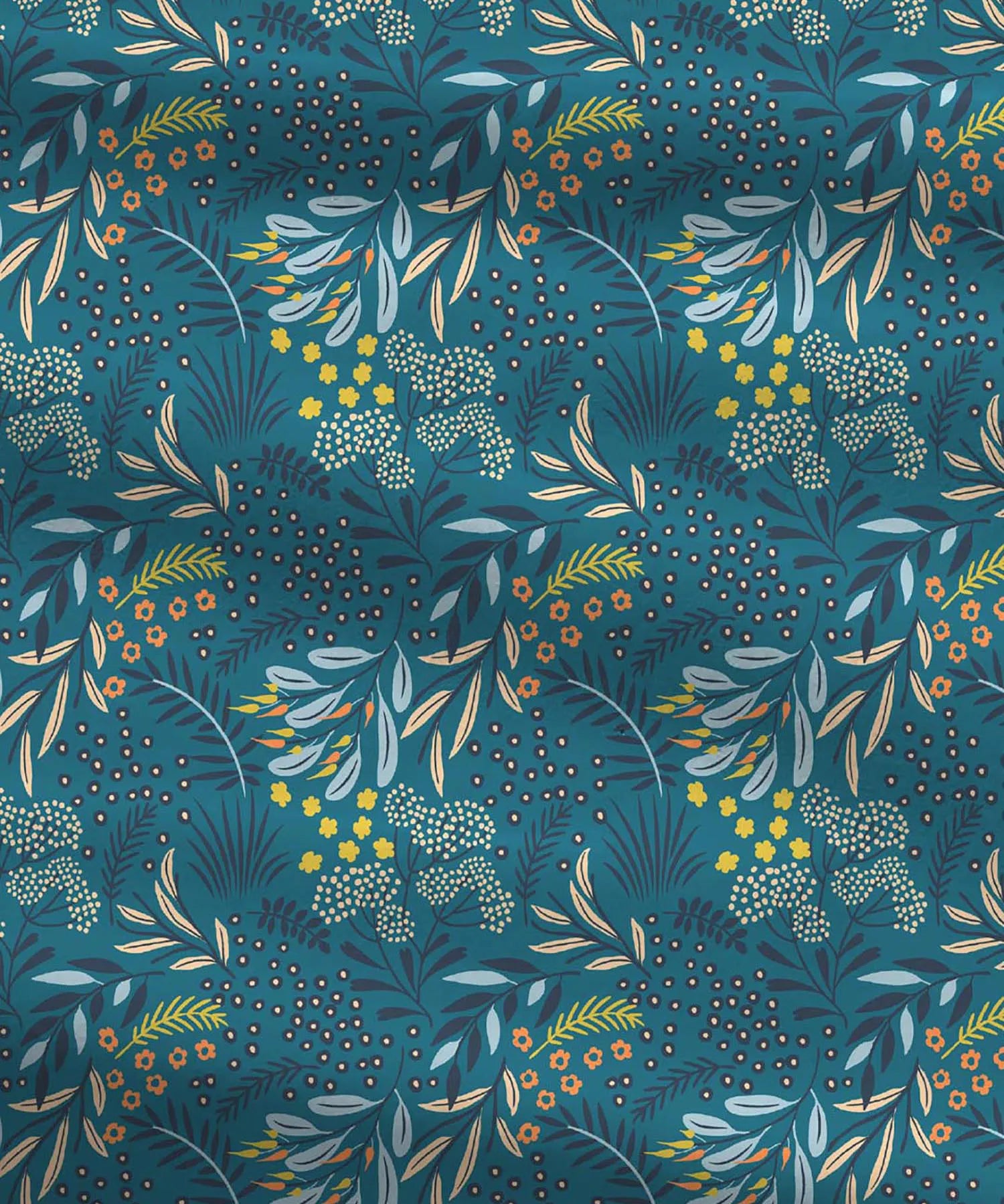 Urban Comfort Single Bedsheet Set, Midnight Bloom |144 TC Cotton| 1 Pillow Covers