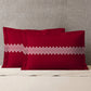 Urban Comfort Pillow Covers Set, Trippy Triangles Red| 144 TC Cotton