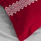 Urban Comfort Pillow Covers Set, Trippy Triangles Red| 144 TC Cotton