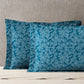 Urban Comfort Pillow Covers Set, Desert Garden Blue|144 TC Cotton