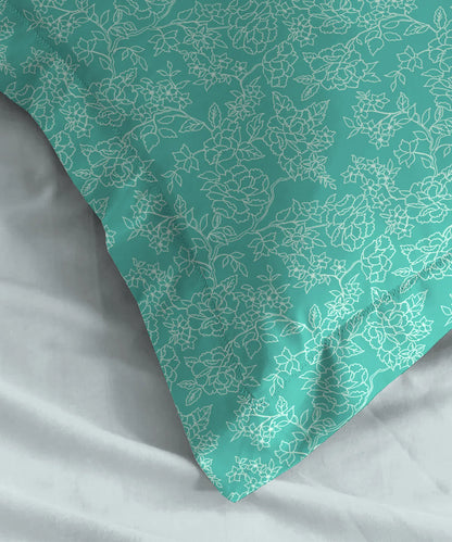 Urban Comfort Pillow Covers Set, Juliet Blue| 144 TC Cotton