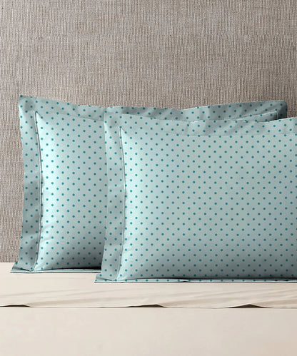 Urban Comfort Pillow Covers Set, Party Mood Teal| 144 TC Cotton