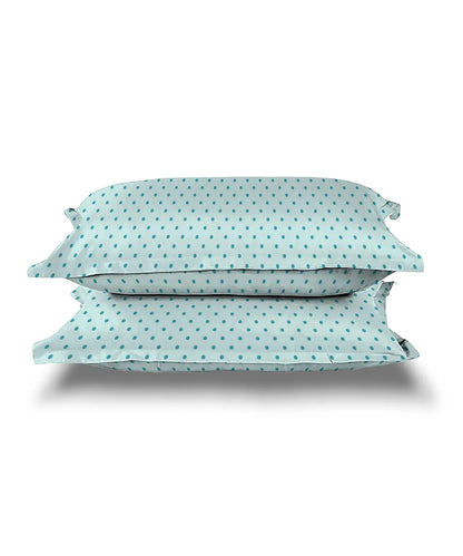 Urban Comfort Pillow Covers Set, Party Mood Teal| 144 TC Cotton