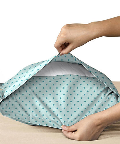 Urban Comfort Pillow Covers Set, Party Mood Teal| 144 TC Cotton