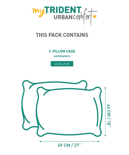 Urban Comfort Pillow Covers Set, Party Mood Teal| 144 TC Cotton