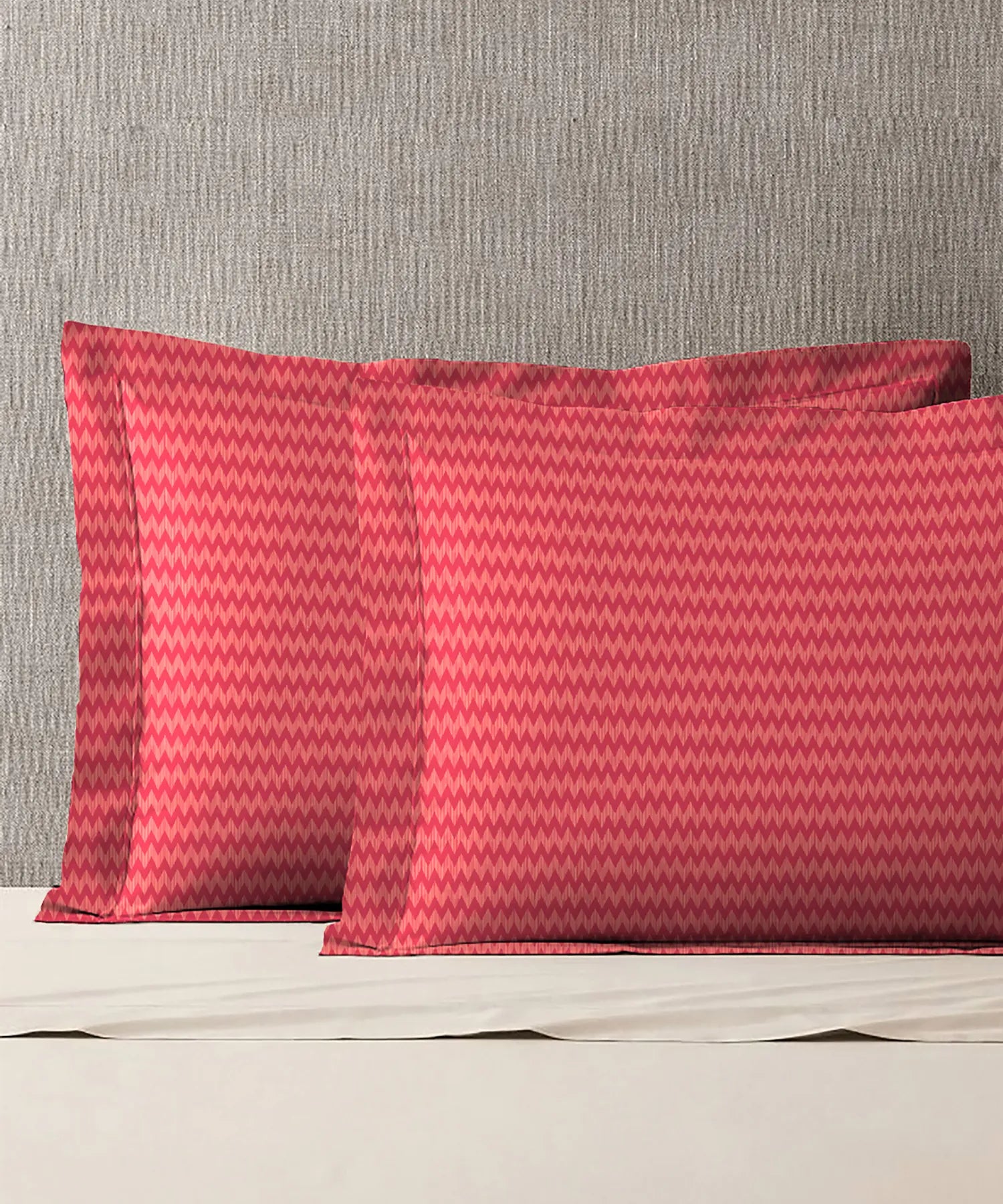 Urban Comfort Pillow Covers Set, Sunset Magenta| 144 TC Cotton