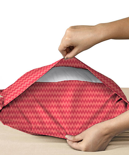 Urban Comfort Pillow Covers Set, Sunset Magenta| 144 TC Cotton