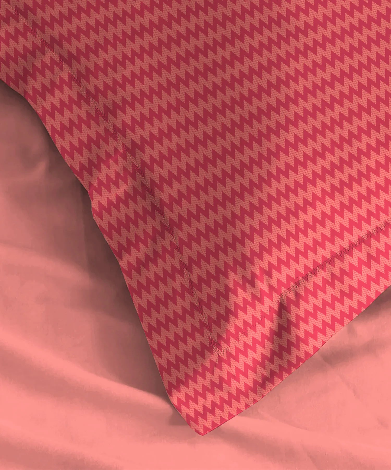 Urban Comfort Pillow Covers Set, Sunset Magenta| 144 TC Cotton