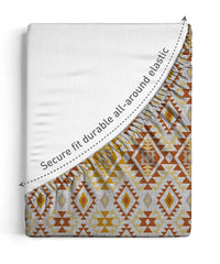 Urban Comfort King Fitted Bedsheet Set, Aria Yellow |144 TC Cotton| 2 Pillow Covers