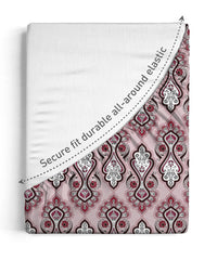 Urban Comfort King Fitted Bedsheet Set, Delicate Blush |144 TC Cotton| 2 Pillow Covers