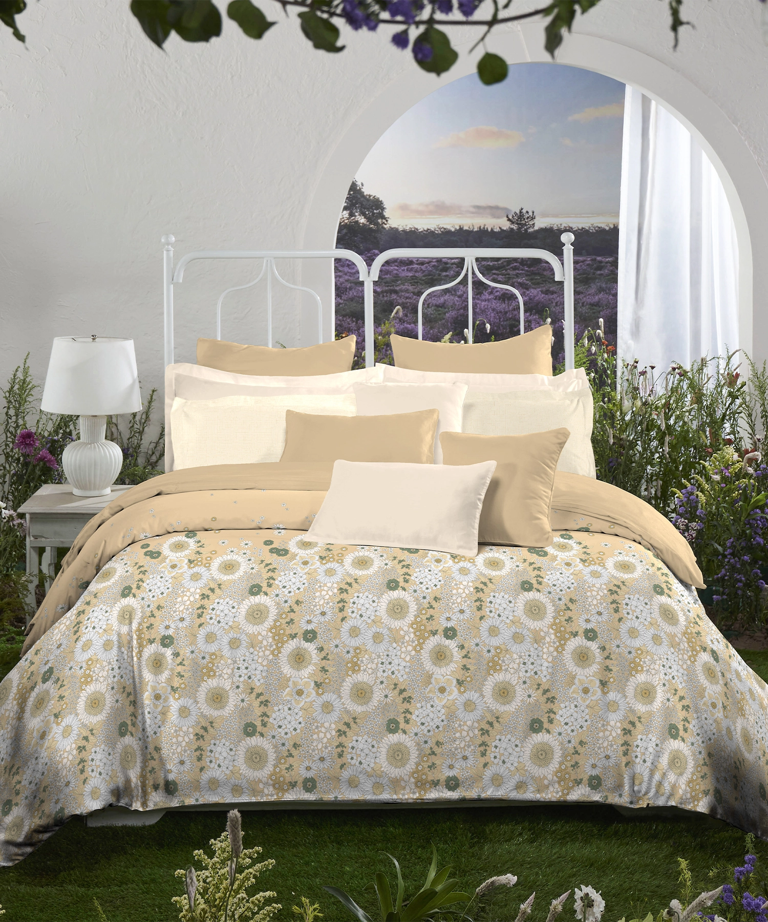 Aroma King Bedsheet Set, Musk Vanilla|180 TC Cotton|2 Pillow Covers