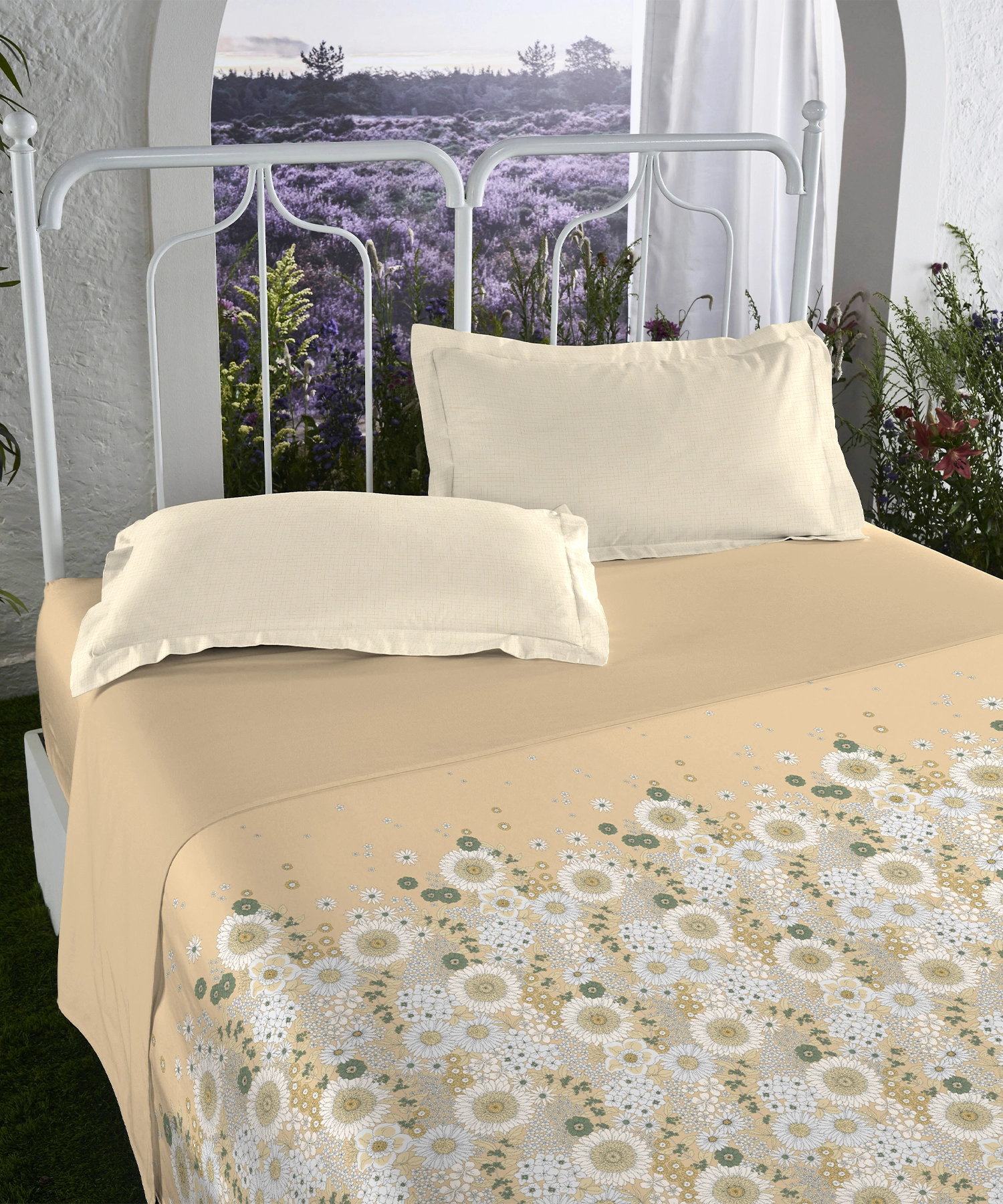 Aroma King Bedsheet Set, Musk Vanilla|180 TC Cotton|2 Pillow Covers