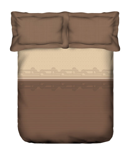 Aroma King Bedsheet Set, Bark Sandalwood|180 TC Cotton|2 Pillow Covers