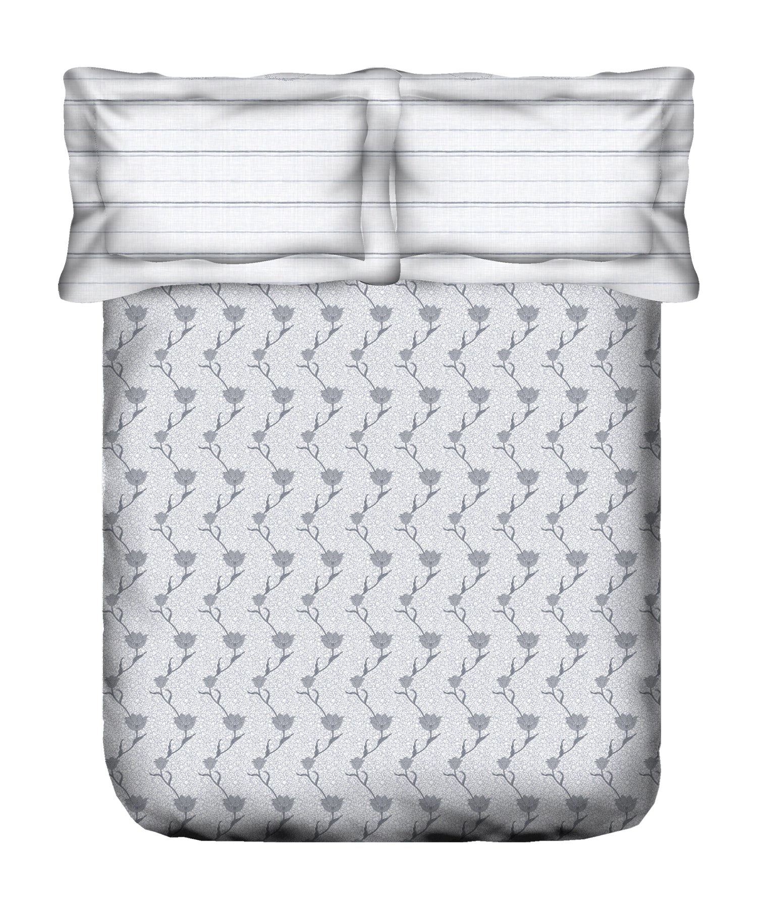 Aroma King Bedsheet Set, Oriental Lily|180 TC Cotton|2 Pillow Covers