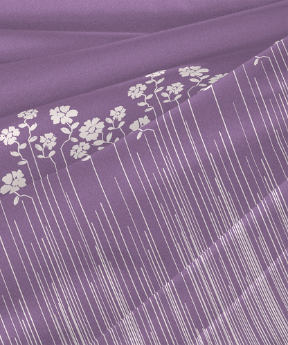 Aroma King Bedsheet Set, Iris Lavender|180 TC Cotton|2 Pillow Covers