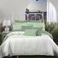 Aroma King Bedsheet Set, Fern Green Apple|180 TC Cotton|2 Pillow Covers
