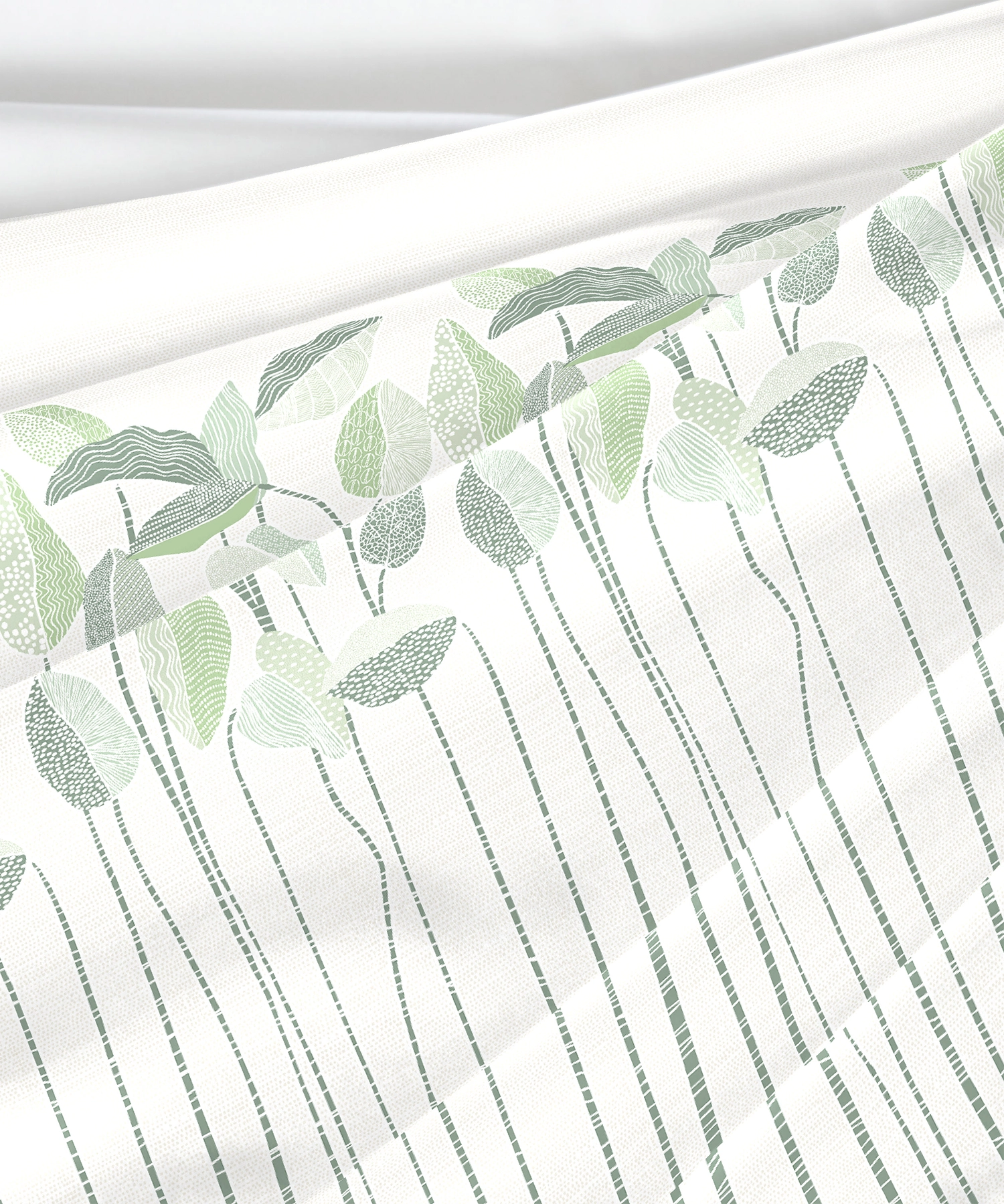Aroma King Bedsheet Set, Fern Green Apple|180 TC Cotton|2 Pillow Covers