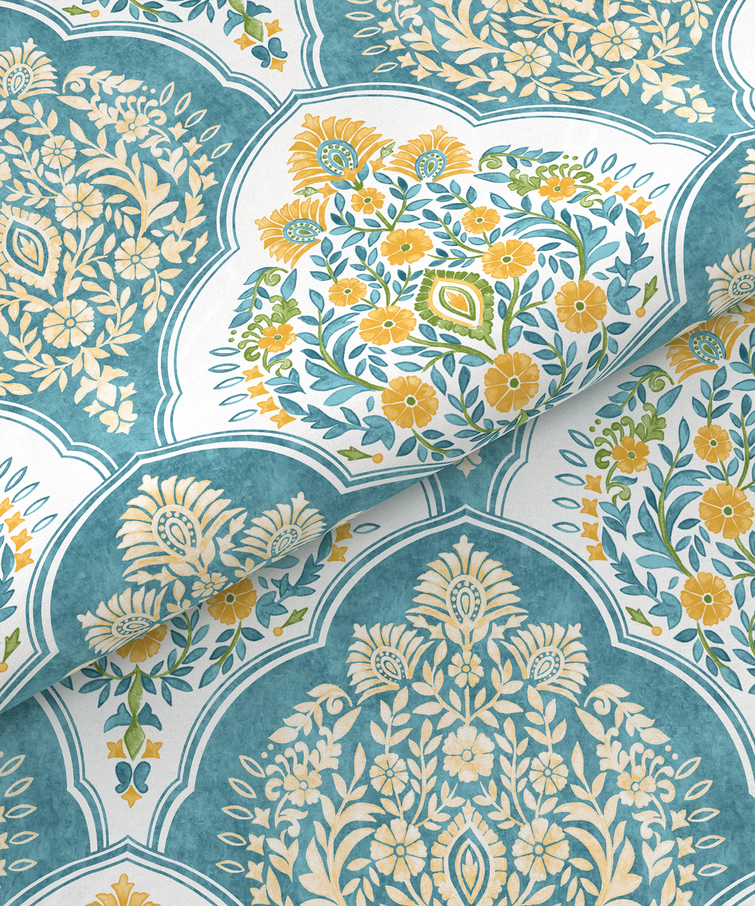 Carnival Ornate Queen Bedsheet, Manohari Cobalt Blue|144 TC Cotton| 2 Pillow Covers