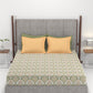 Carnival Ornate Queen Bedsheet, Manohari Sage |144 TC Cotton| 2 Pillow Covers