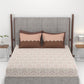 Carnival Ornate Queen Bedsheet, Mehendi Rust |144 TC Cotton| 2 Pillow Covers