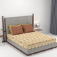 Carnival Ornate Queen Bedsheet, Saaj Mustard |144 TC Cotton| 2 Pillow Covers