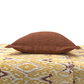 Carnival Ornate Queen Bedsheet, Saaj Mustard |144 TC Cotton| 2 Pillow Covers