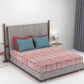 Carnival Ornate Queen Bedsheet, Saaj Red |144 TC Cotton| 2 Pillow Covers
