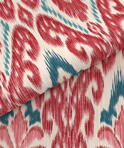 Carnival Ornate Queen Bedsheet, Saaj Red |144 TC Cotton| 2 Pillow Covers
