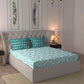 Moments Queen Bedsheet Set, Diana Teal|120 TC Cotton