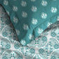 Moments Queen Bedsheet Set, Diana Teal|120 TC Cotton