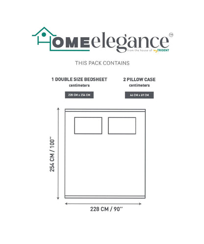 Moments Queen Bedsheet Set, Diana Rust|120 TC Cotton